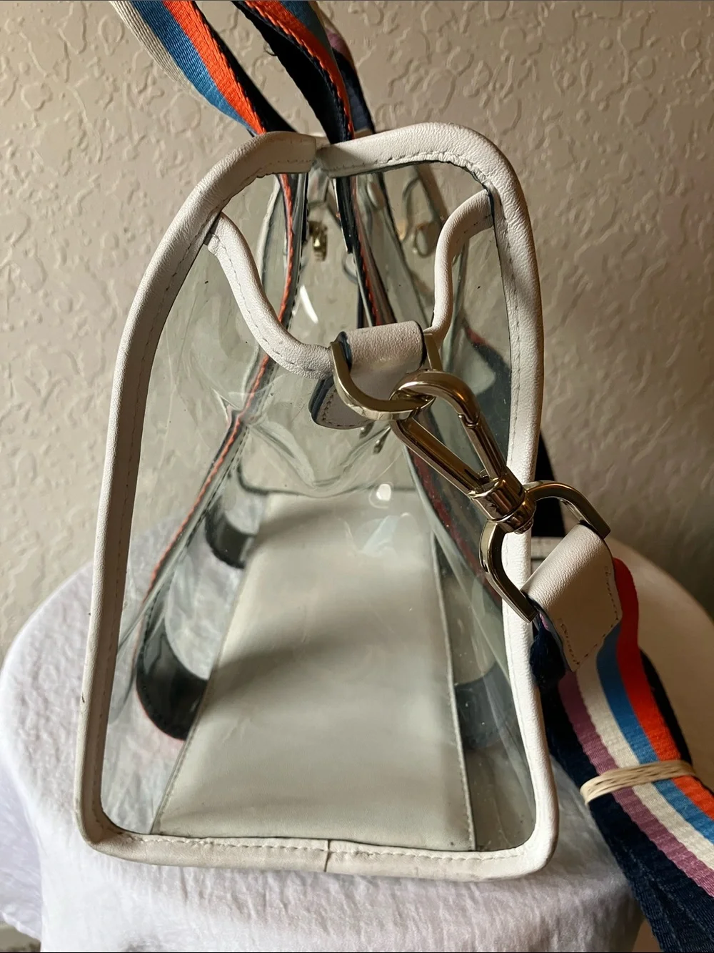 kate spade: Sam See-Through Medium Satchel Tote- Shoulder Strap- flaws